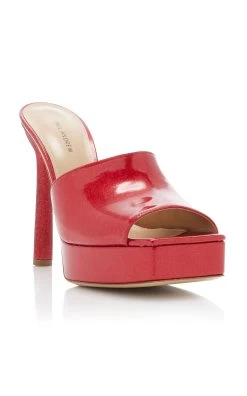 Arc Glittered Patent Leather Platform Mules 8 Arc Glittered Patent Leather Platform Mules -Lady Fashion Store paul andrew red arc platform 2