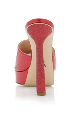 Arc Glittered Patent Leather Platform Mules 9 Arc Glittered Patent Leather Platform Mules -Lady Fashion Store paul andrew red arc platform 3