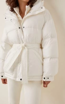 Oversized Belted Puffed Parka -Lady Fashion Store perfect moment white oversized puffed parka 1