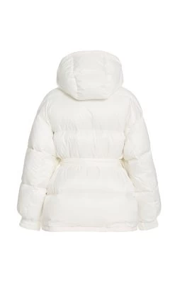 Oversized Belted Puffed Parka -Lady Fashion Store perfect moment white oversized puffed parka 2