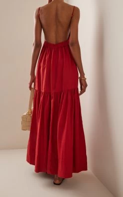 Exclusive Ellie Linen Maxi Dress 9 Exclusive Ellie Linen Maxi Dress -Lady Fashion Store posse red exclusive ellie dress 2