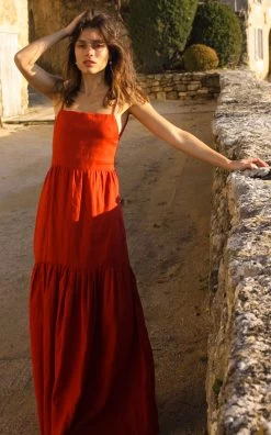 Exclusive Ellie Linen Maxi Dress 10 Exclusive Ellie Linen Maxi Dress -Lady Fashion Store posse red exclusive ellie dress 3