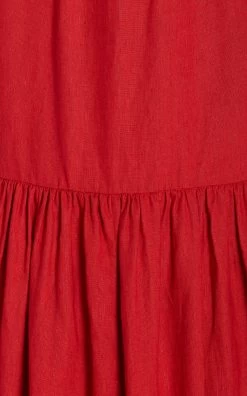 Exclusive Ellie Linen Maxi Dress 11 Exclusive Ellie Linen Maxi Dress -Lady Fashion Store posse red exclusive ellie dress 4