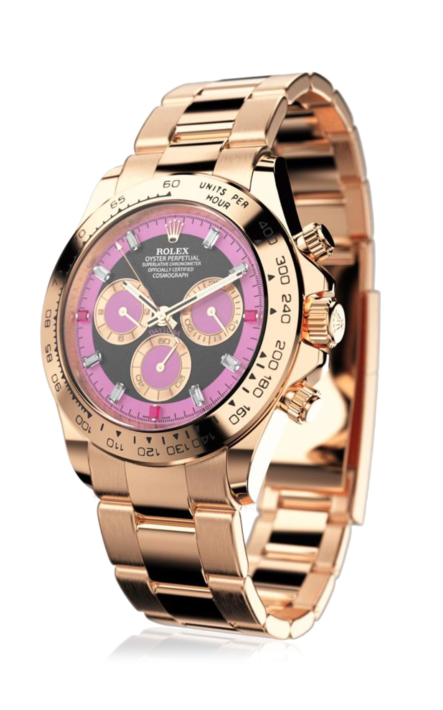 Rose Gold Pink Daytona Sport Watch 3 Rose Gold Pink Daytona Sport Watch