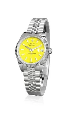 Yellow Ladies DateJust Playful Petite Watch