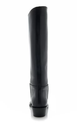 PROENZA SCHOULER Bronco Leather Knee Boots 9 PROENZA SCHOULER Bronco Leather Knee Boots -Lady Fashion Store proenza schouler black bronco boots 3