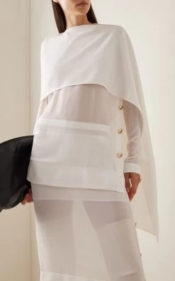 PROENZA SCHOULER Draped Chiffon Top