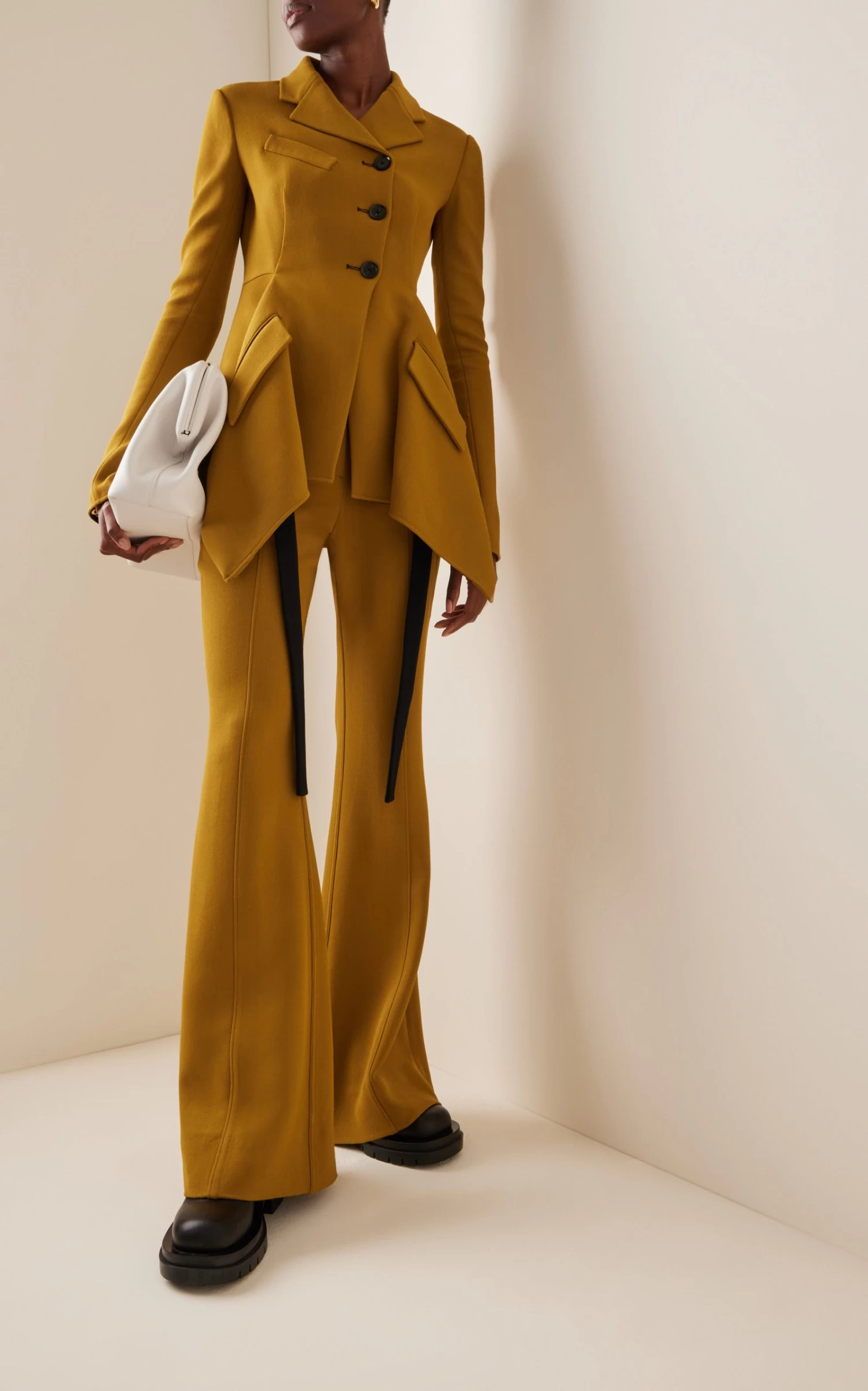 PROENZA SCHOULER Flared Stretch-Crepe Blazer 4 PROENZA SCHOULER Flared Stretch-Crepe Blazer - Image 2