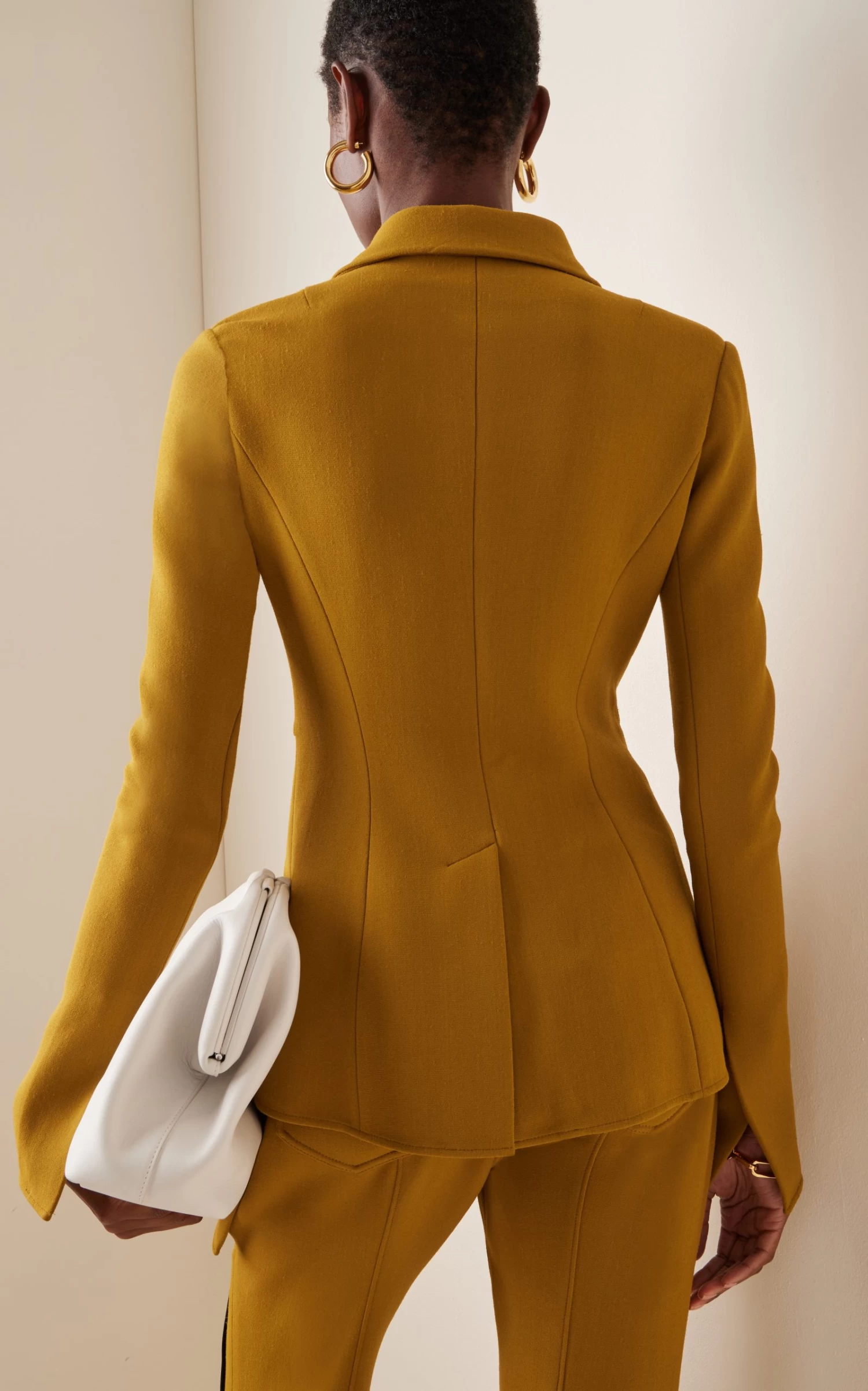 PROENZA SCHOULER Flared Stretch-Crepe Blazer 5 PROENZA SCHOULER Flared Stretch-Crepe Blazer - Image 3