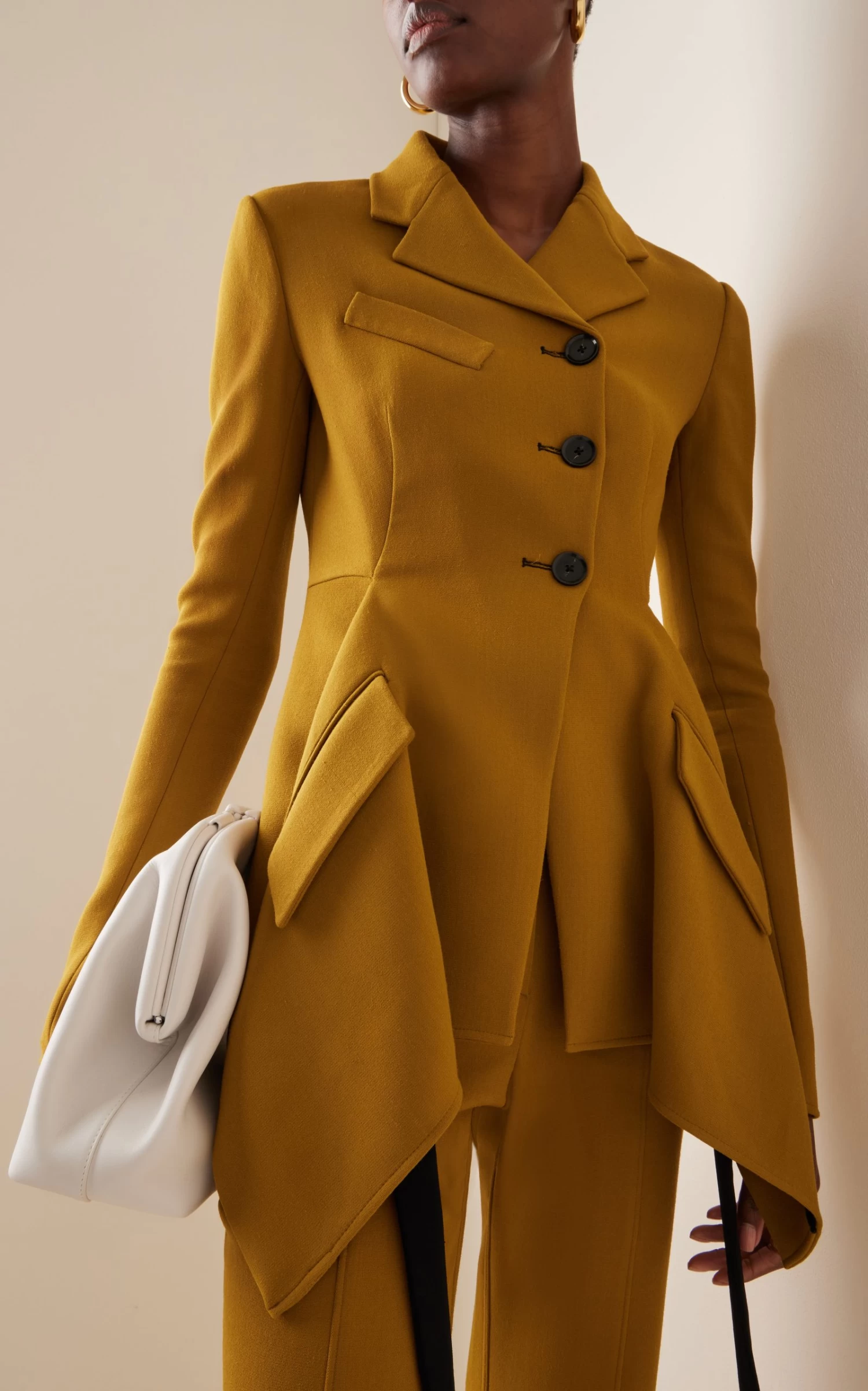 PROENZA SCHOULER Flared Stretch-Crepe Blazer 3 PROENZA SCHOULER Flared Stretch-Crepe Blazer