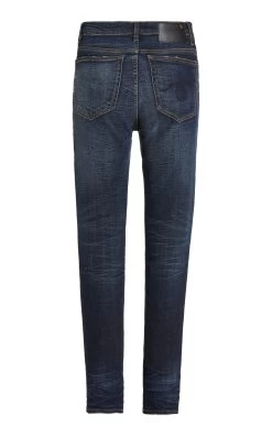 R13 Kate Stretch High-Rise Slim-Leg Jeans -Lady Fashion Store r13 denim dark wash kate stretch high rise slim leg jeans 3