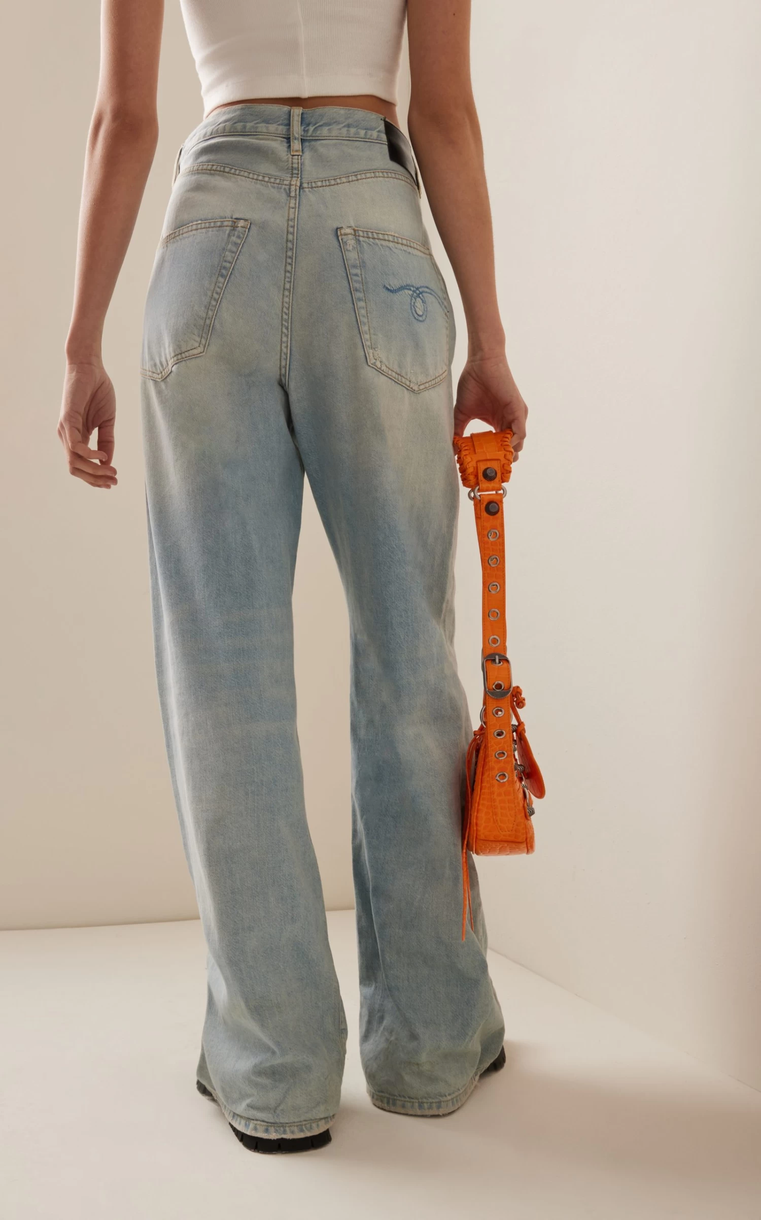 R13 Damon High-Rise Pleated Wide-Leg Jeans 5 R13 Damon High-Rise Pleated Wide-Leg Jeans - Image 3