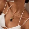 18k Yellow Gold Agate Giaguaro Pendant