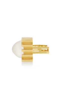 18k Yellow Gold Duomo Ring With Frosted Rock Crystal 10 18k Yellow Gold Duomo Ring With Frosted Rock Crystal -Lady Fashion Store renato cipullo white 18k yellow gold duomo ring with frosted rock crystal 3