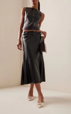 Buckle-Detailed Patent Leather Flats