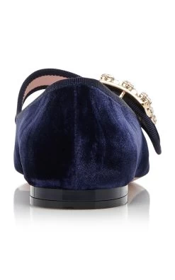Tres Vivier Velvet Flats 10 Tres Vivier Velvet Flats -Lady Fashion Store roger vivier navy tres vivier velvet flats 3