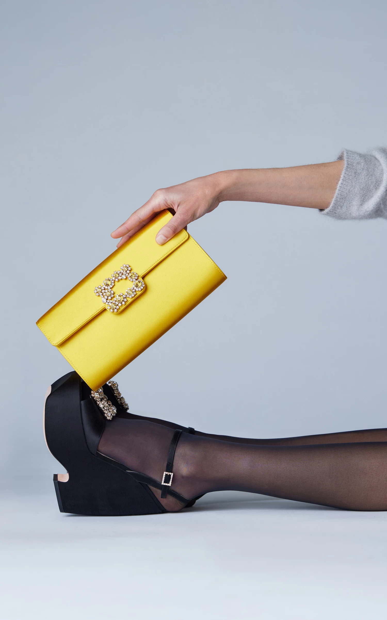 Crystal-Floral Satin Clutch 4 Crystal-Floral Satin Clutch - Image 2