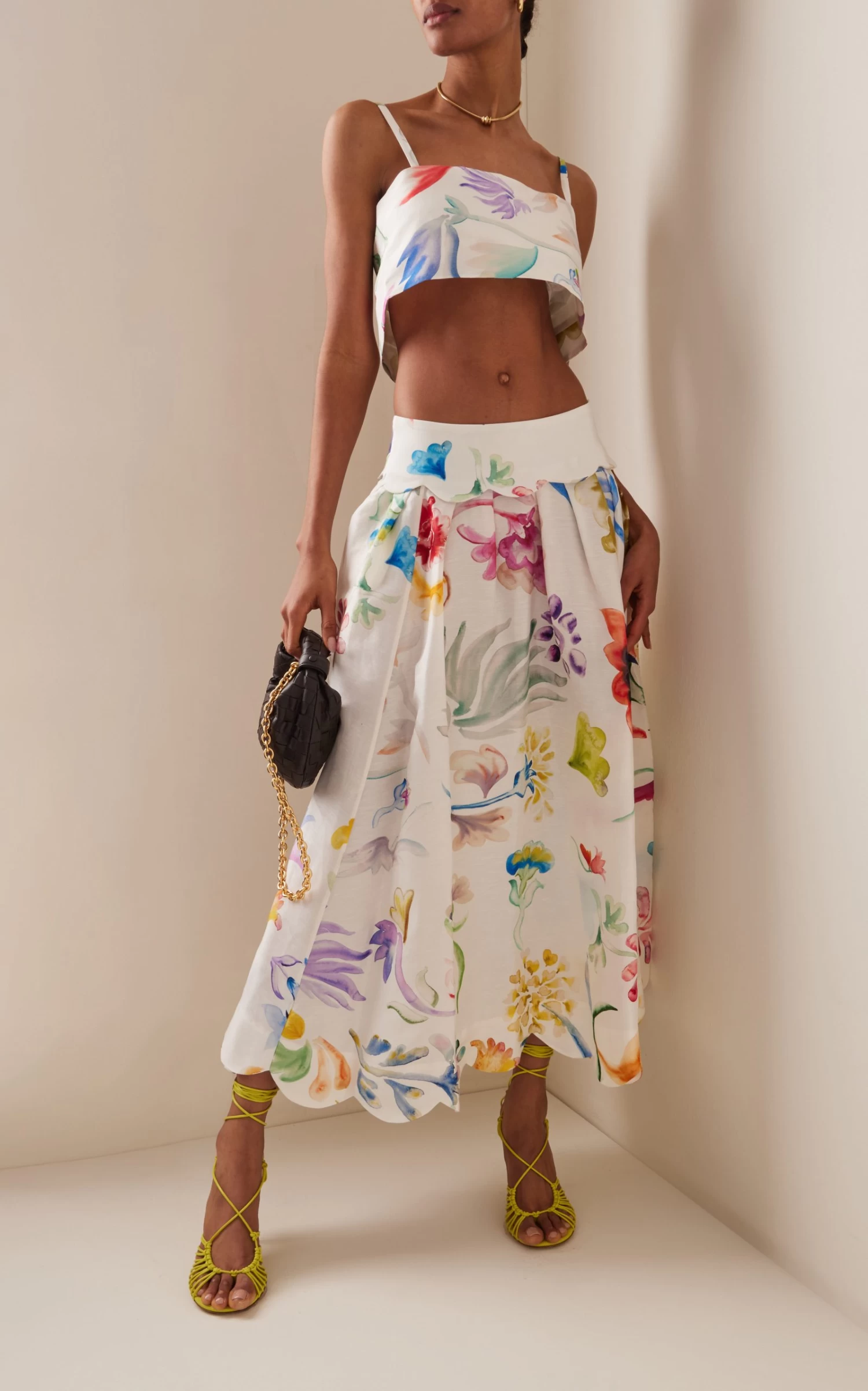 Linen-Blend Cropped Top 4 Linen-Blend Cropped Top - Image 2