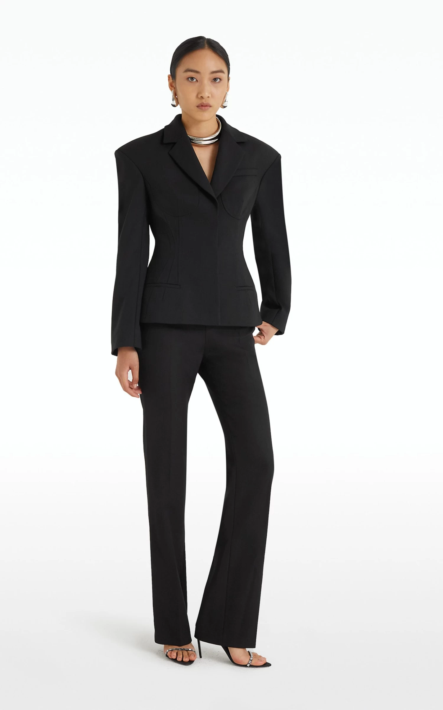 Caprice Corset-Detailed Wool Blazer 4 Caprice Corset-Detailed Wool Blazer - Image 2