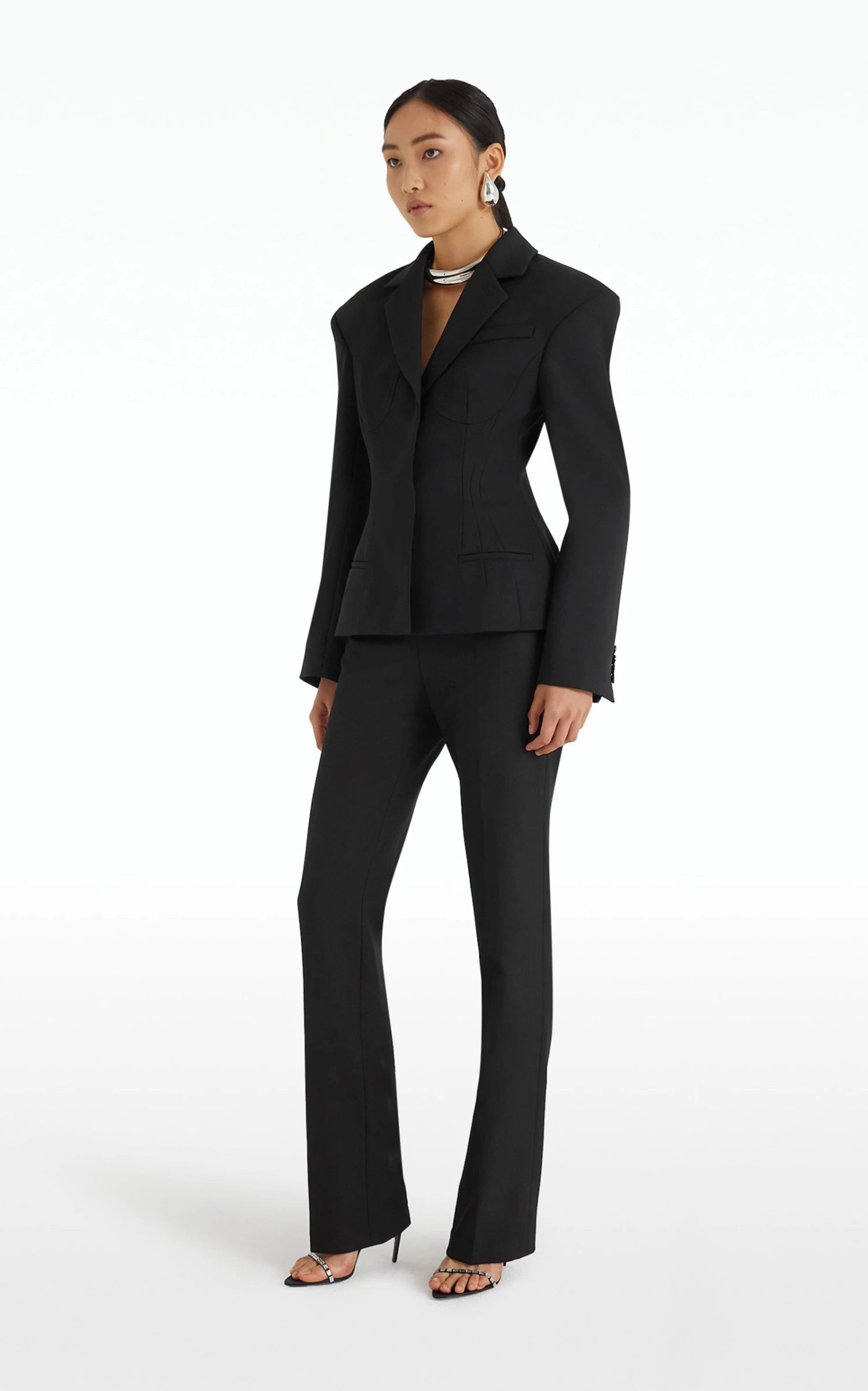 Caprice Corset-Detailed Wool Blazer 6 Caprice Corset-Detailed Wool Blazer - Image 4