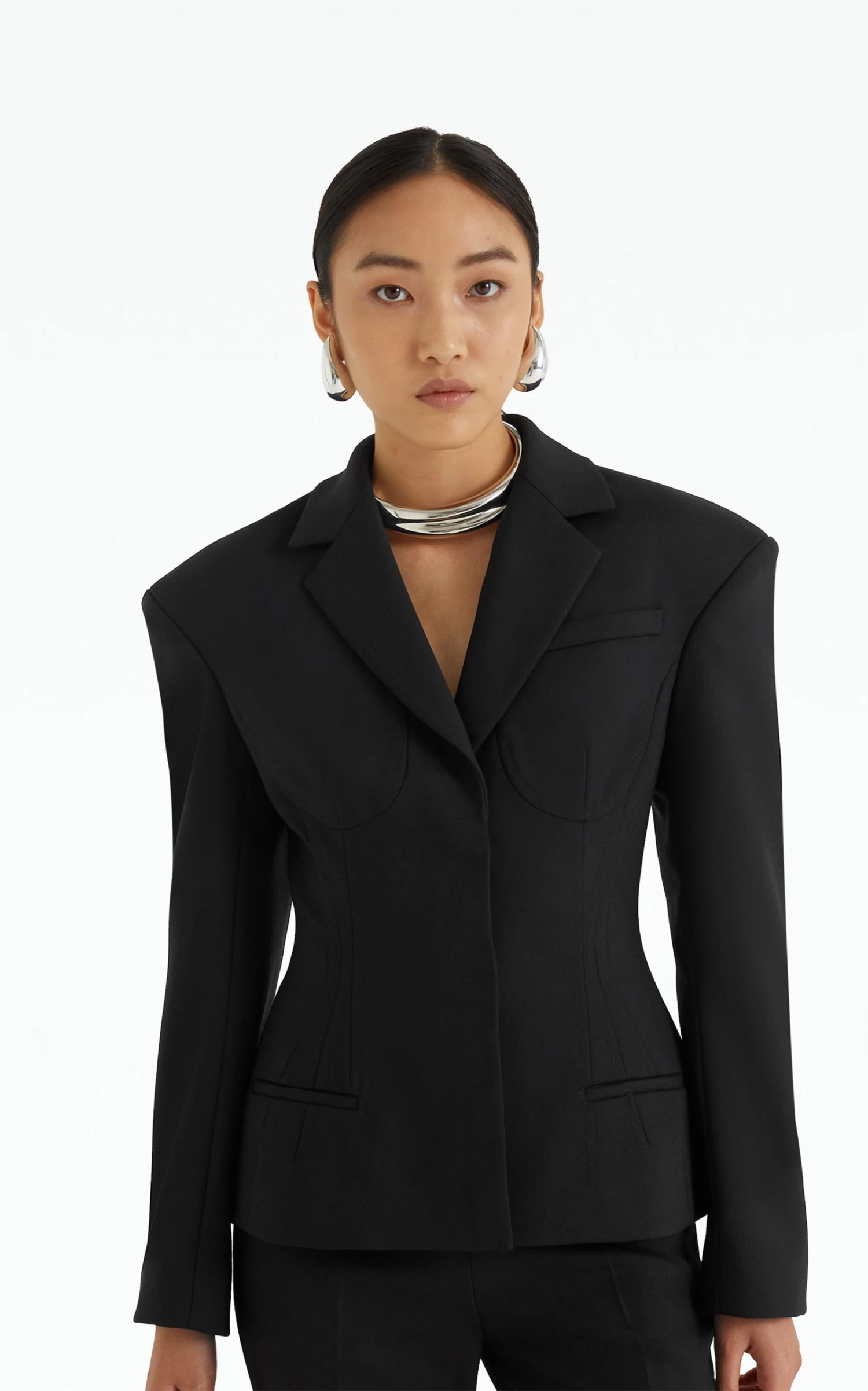 Caprice Corset-Detailed Wool Blazer 7 Caprice Corset-Detailed Wool Blazer - Image 5