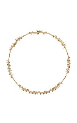 Wisteria 18K Yellow Gold Spessartine, Pearl Necklace
