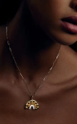 18k Yellow Gold Sol Poente Pendant