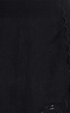 SEA Baylin Cotton-Lace Skirt -Lady Fashion Store sea black baylin lace skirt d2 3