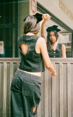 Paloma Cutout Denim Pants