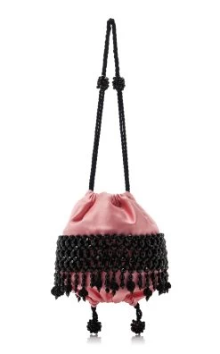 Paloma Beaded Bag -Lady Fashion Store sea x paloma vintage pink paloma beaded bag 3