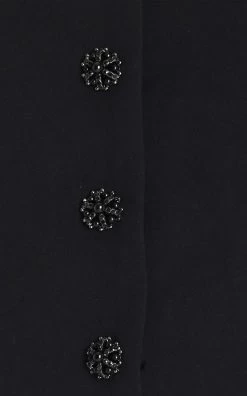 SELF PORTRAIT Tailored Peplum Jumpsuit -Lady Fashion Store self portrait black black tailored jumpsuit 3