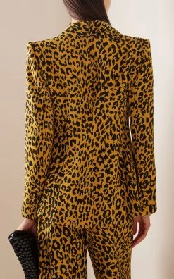 Printed Blazer 8 Printed Blazer -Lady Fashion Store sergio hudson animal shawl collar blazer 2