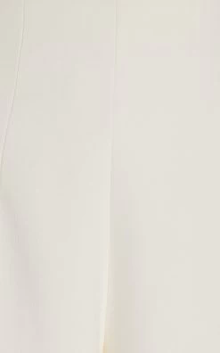 High-Rise Wool-Crepe Trousers -Lady Fashion Store sergio hudson white high wasited pleated trouser 3