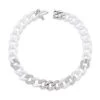 Links Medium 18K White Gold, Ceramic Diamond Bracelet