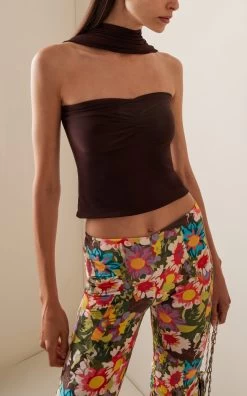 Pına Ruched Top 10 Pına Ruched Top -Lady Fashion Store siedres brown pina ruched top 3