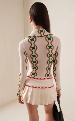 Exclusive Knit Jumpsuit -Lady Fashion Store siedres multi msc exclusive knit jumpsuit with pleated mini skirt 3