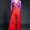 Grotte Jacquard Wide-Leg Pants -Lady Fashion Store silvia tcherassi red grotte jacquard wide leg pants