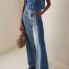 Eva Paneled High-Rise Wide-Leg Jeans