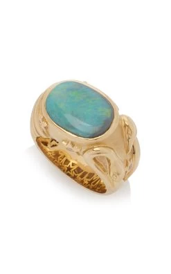 18k Yellow Gold Swan Cocktail Ring -Lady Fashion Store sorellina blue 18k yellow gold swan cocktail ring 3