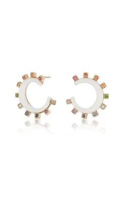 18K Yellow Gold Mini Monroe Crescent Earrings