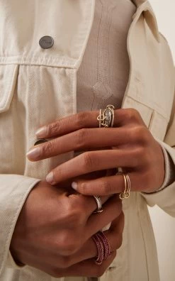 Aquarius 18K Yellow Gold, Sterling Silver Diamond Ring