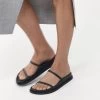 Fine Strap Slide Leather Sandals -Lady Fashion Store st agni black fine strap slide leather sandals