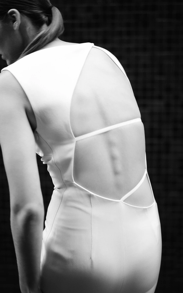 Cutout Twill Midi Dress 4 Cutout Twill Midi Dress - Image 2