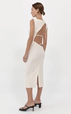 Cutout Twill Midi Dress 15 Cutout Twill Midi Dress -Lady Fashion Store st agni white cutout twill midi dress 5