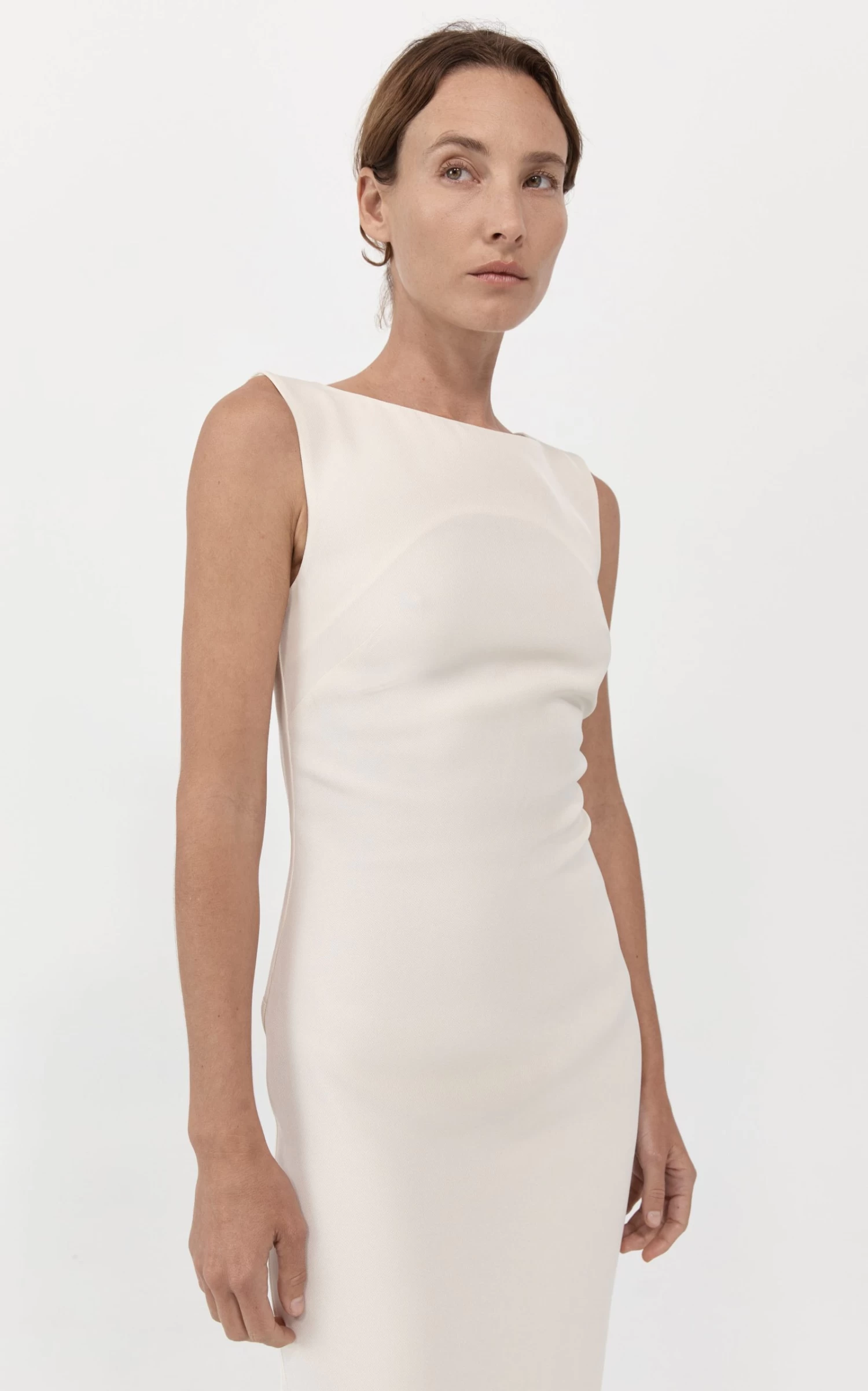 Cutout Twill Midi Dress 9 Cutout Twill Midi Dress - Image 7