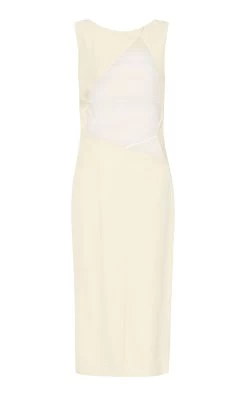 Cutout Twill Midi Dress 17 Cutout Twill Midi Dress -Lady Fashion Store st agni white cutout twill midi dress 7