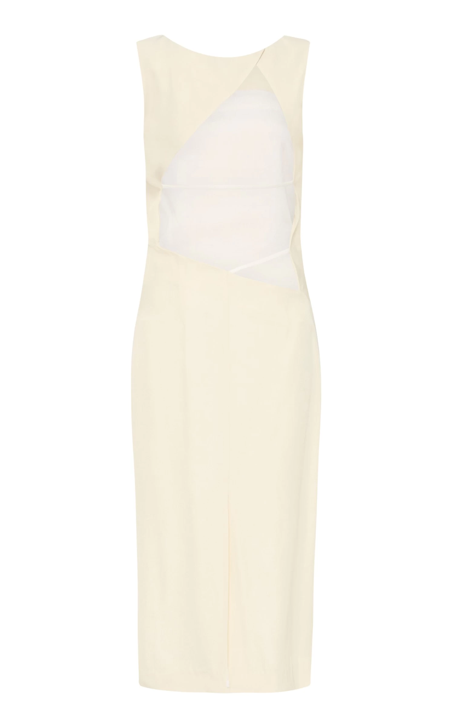 Cutout Twill Midi Dress 10 Cutout Twill Midi Dress - Image 8