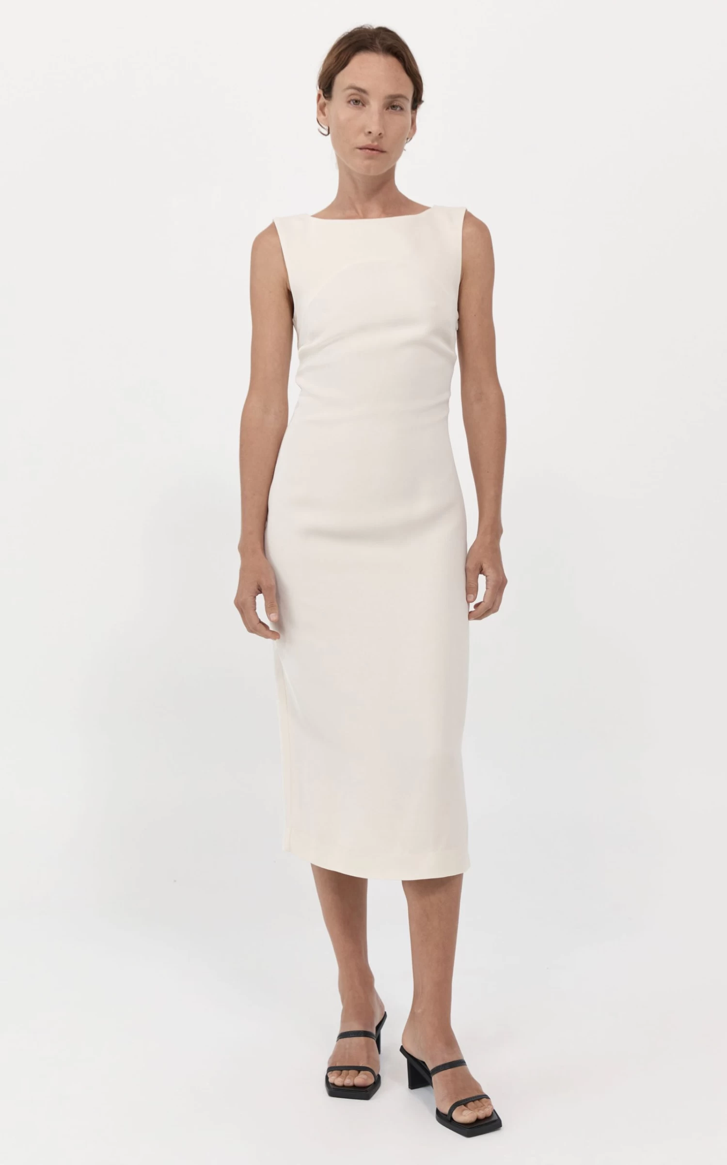 Cutout Twill Midi Dress 3 Cutout Twill Midi Dress