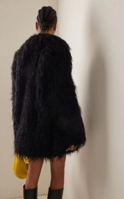 Stand Studio Janice Faux Fur Jacket -Lady Fashion Store stand studio black janice jacket 2