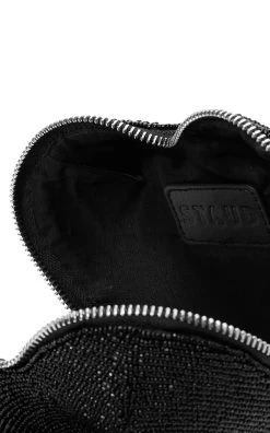 Staud Beaded Heart Clutch 10 Staud Beaded Heart Clutch -Lady Fashion Store staud black beaded heart clutch 2